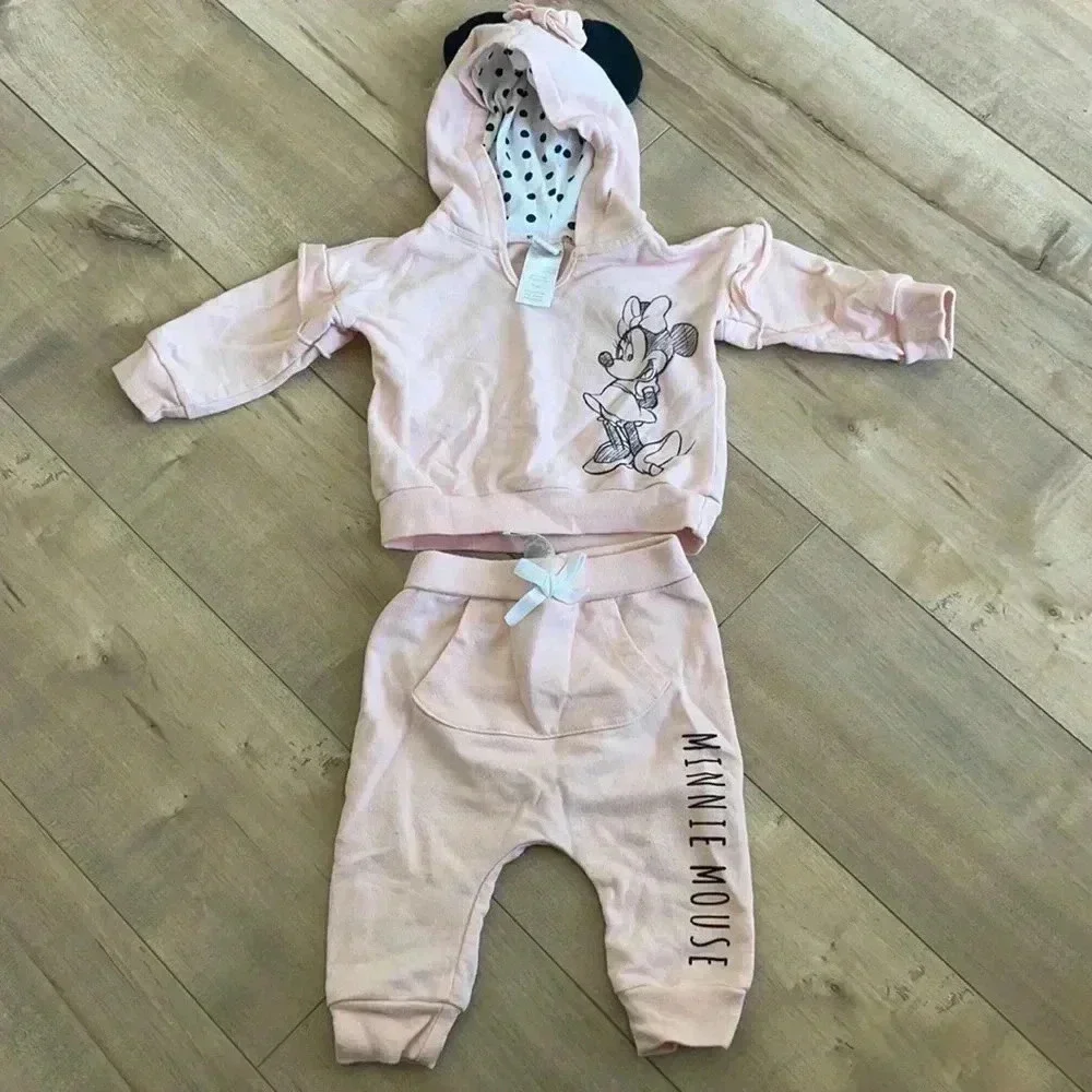 Disney Baby Minnie Mouse 2 Piece Set Pink 6-9